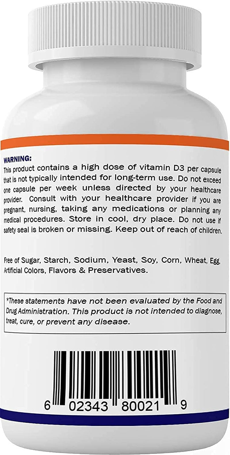 2 Pack -  Vitamin D3 50,000 IU (As Cholecalciferol), Once Weekly Dose, 1250 Mcg, 60 Veggie Capsules 1 Year Supply, Progressive Formula Helping Vitamin D Deficiencies (Total 120 Veg Capsules)